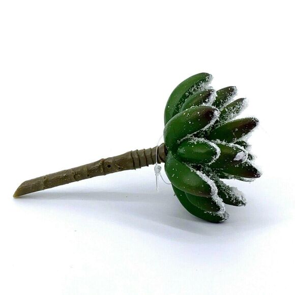 Craft Succulent Winter Frosted Glitter Snow Christmas Craft Plants 3.5″ Lot Of 3 - Picture 5 of 6